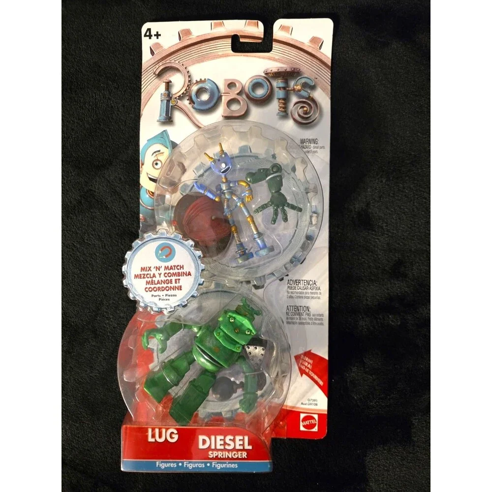 Robots Lug & Diesel Springer Action Figures Mattel 2004 Brand New
